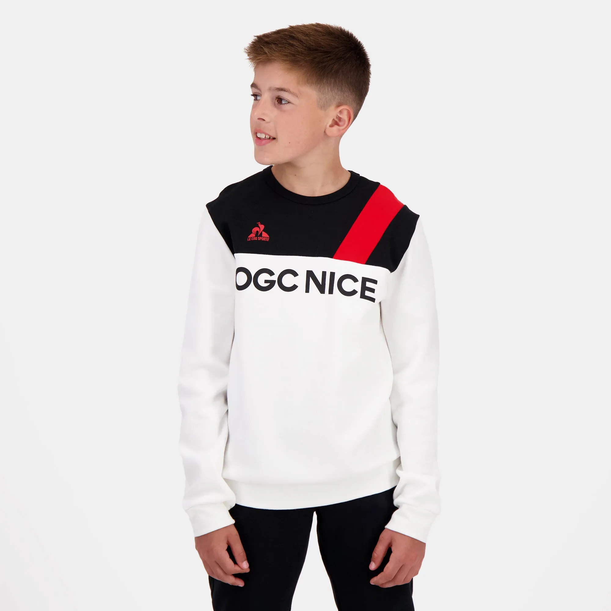 2423038-OGC NICE FANWEAR Crew Sweat N°1 Enf. n.o | Sweat à capuche Enfant