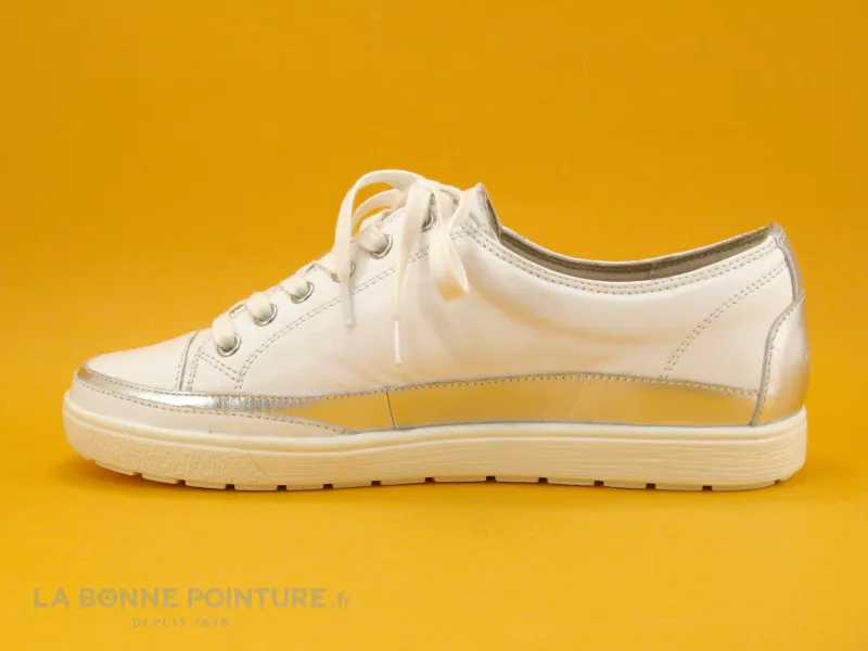 Achat chaussures Caprice Femme Basket, vente Caprice 9-23654-20 White - Basket Femme blanche et argent