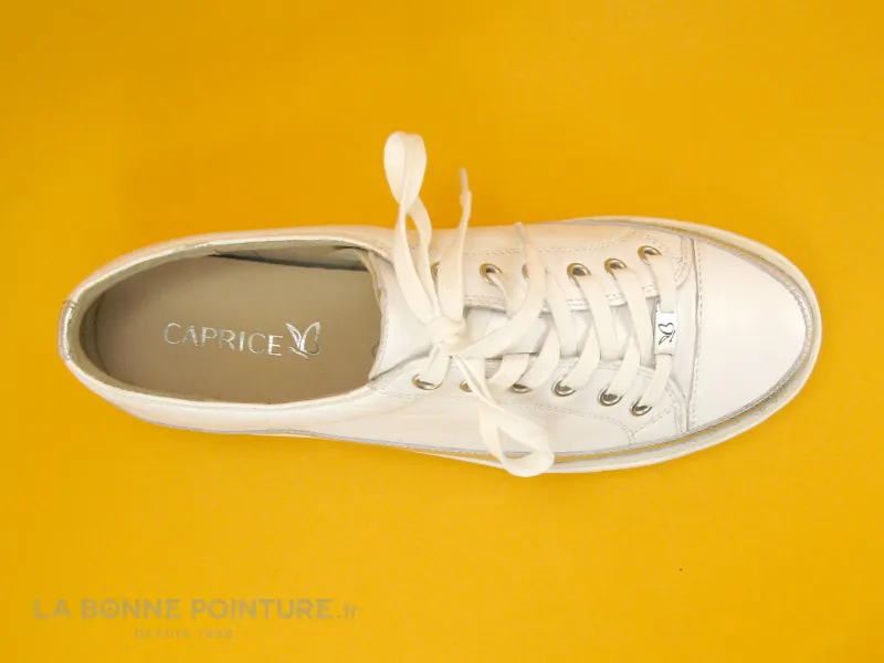 Achat chaussures Caprice Femme Basket, vente Caprice 9-23654-20 White - Basket Femme blanche et argent