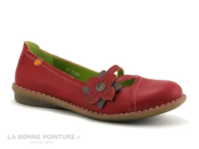 Achat chaussures Jungla Femme Ballerine, vente Jungla 5386 Rouge Fleur Ballerine