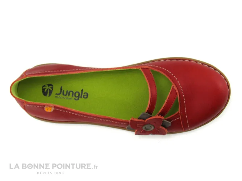 Achat chaussures Jungla Femme Ballerine, vente Jungla 5386 Rouge Fleur Ballerine