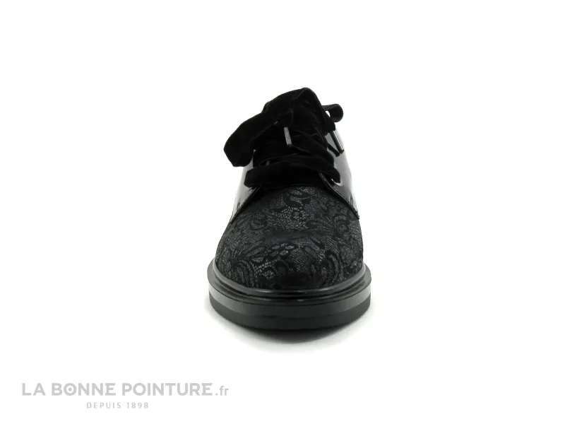 Achat chaussures MamZelle Femme Chaussure basse / Derby, vente MamZelle OCEANI - CSIDY21 - Fleur Noir - Verni noir - Derby