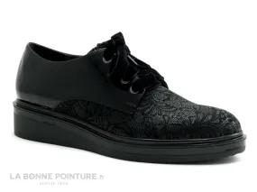 Achat chaussures MamZelle Femme Chaussure basse / Derby, vente MamZelle OCEANI - CSIDY21 - Fleur Noir - Verni noir - Derby