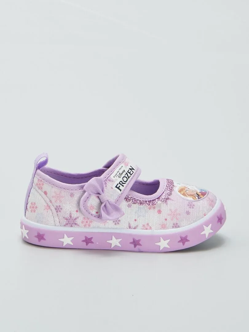 Ballerines en toile 'Reine des Neiges' - Violet