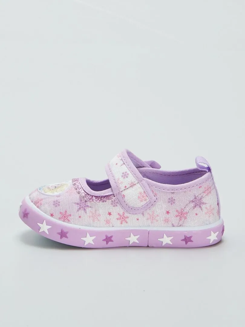 Ballerines en toile 'Reine des Neiges' - Violet