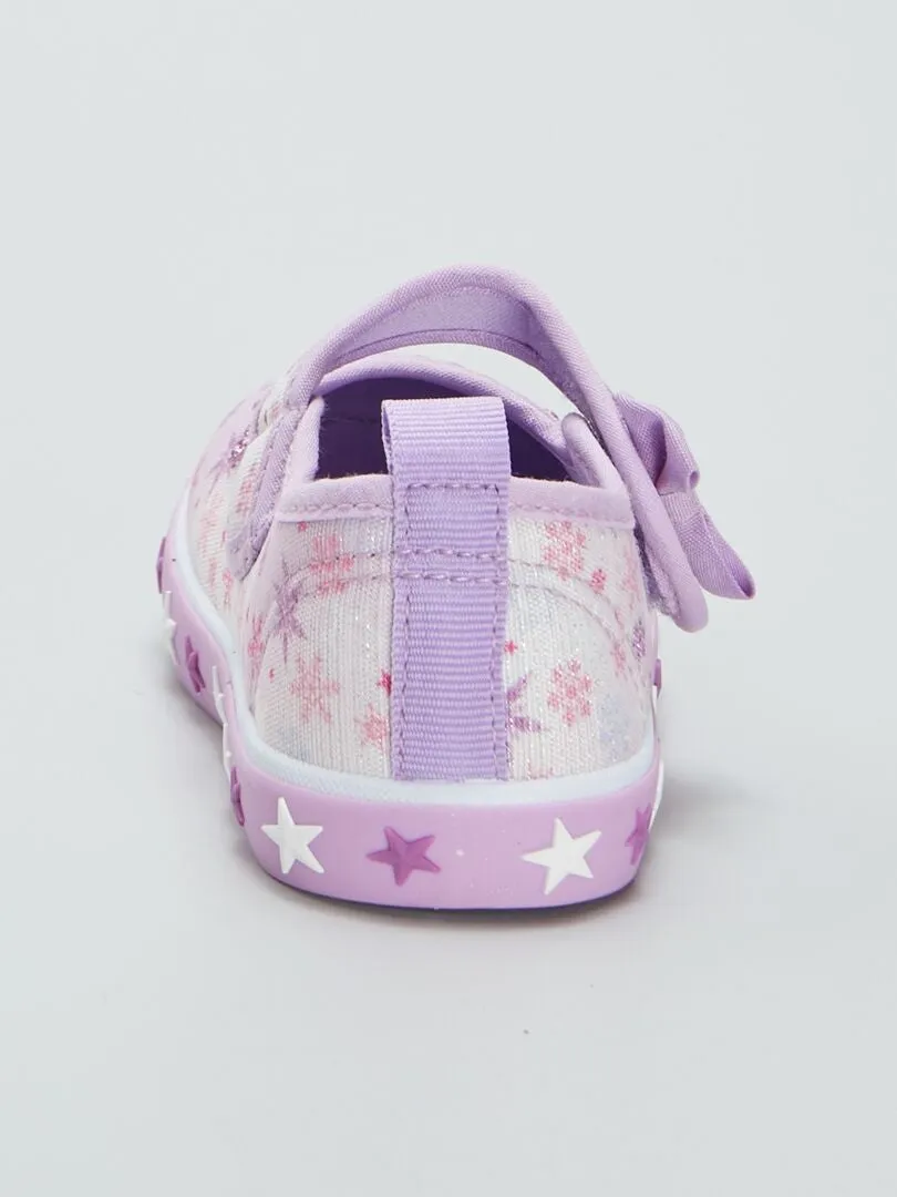 Ballerines en toile 'Reine des Neiges' - Violet