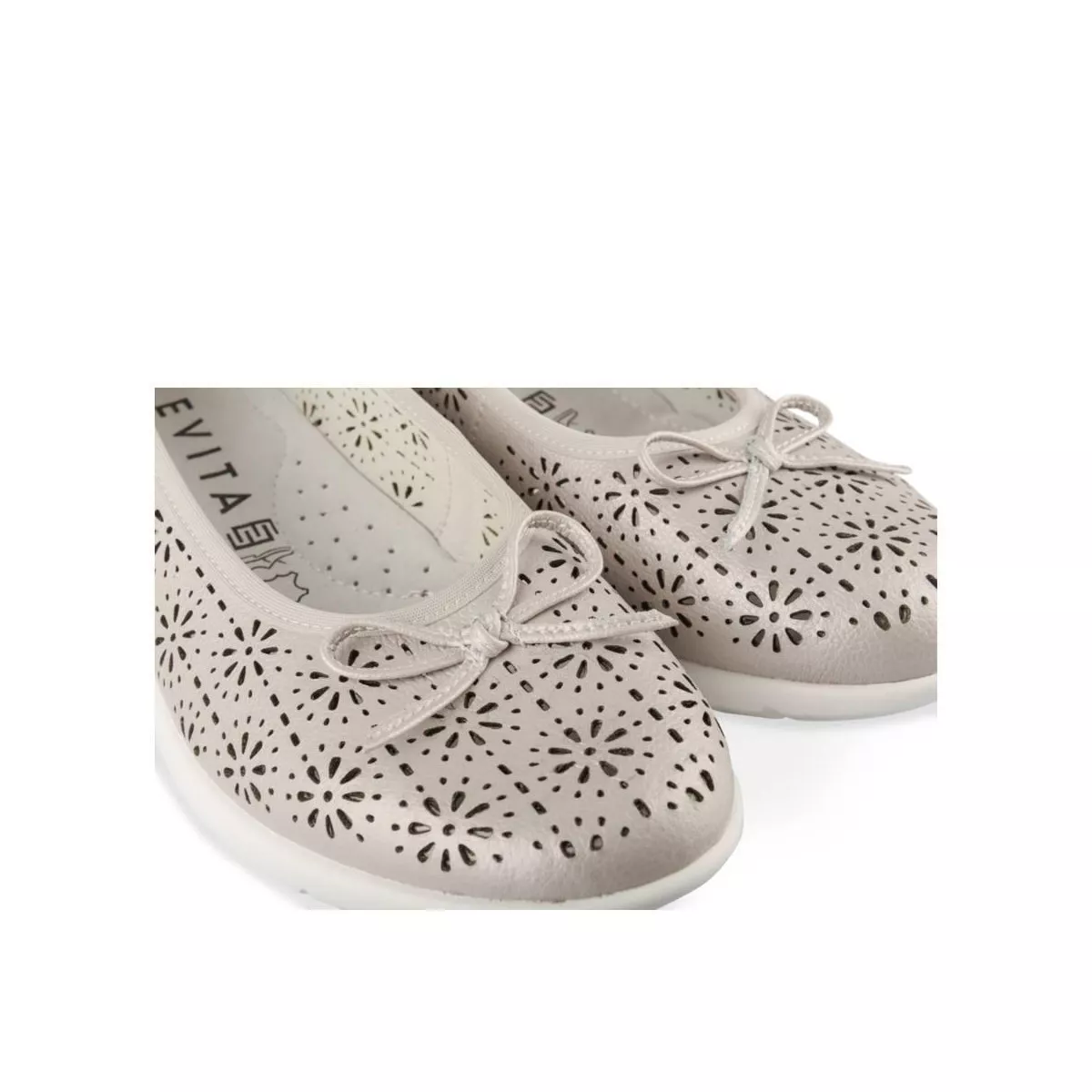 Ballerines GRIS EVITA LEATHER