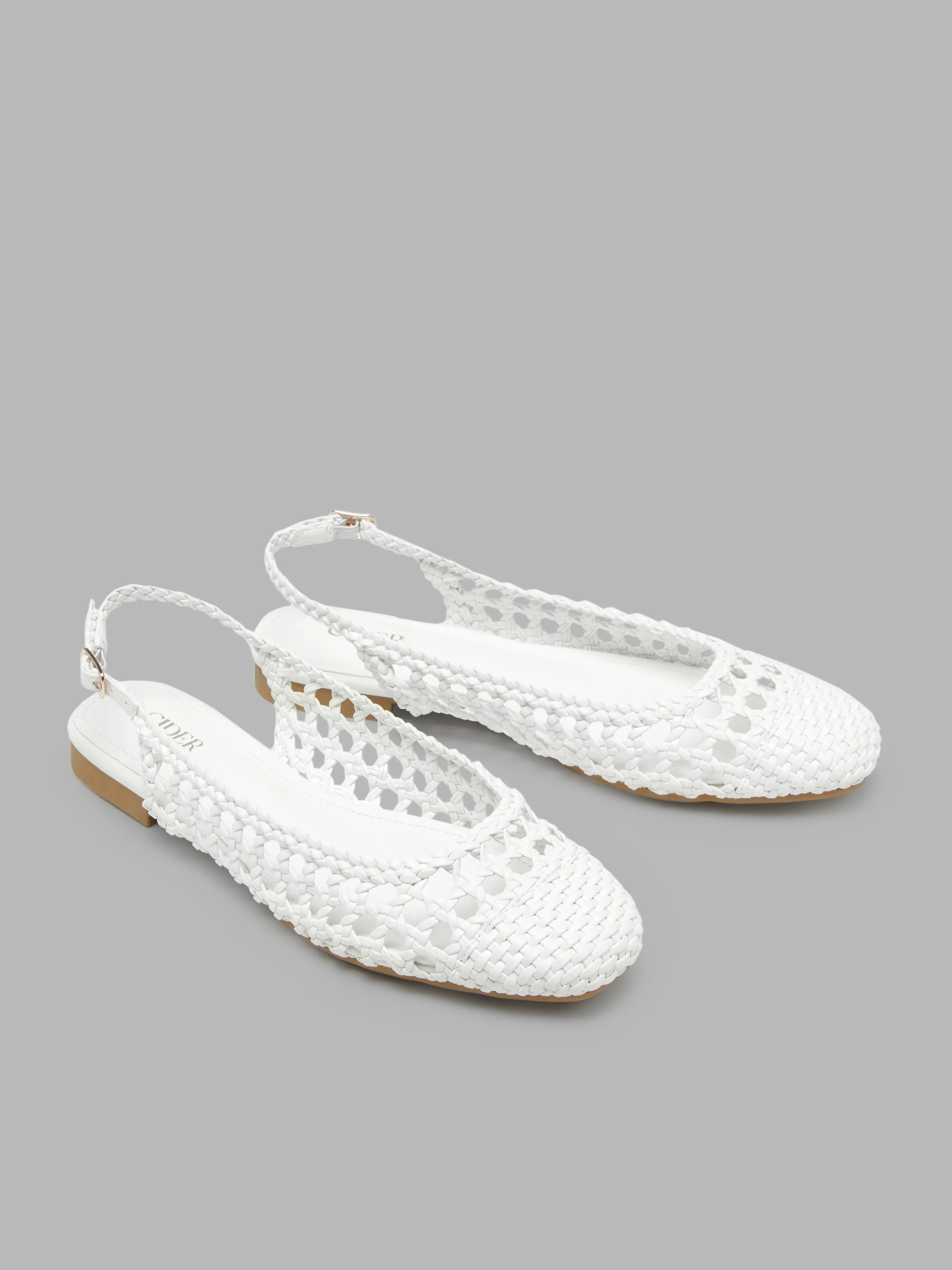 Ballerines slingback tissées