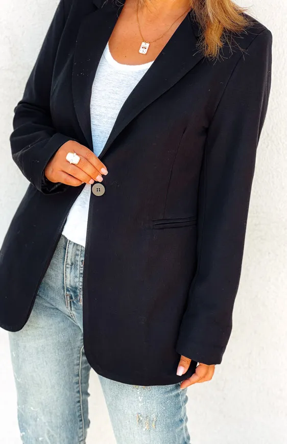 Blazer JANET noir La Petite Boho Blazers Bohèmes 