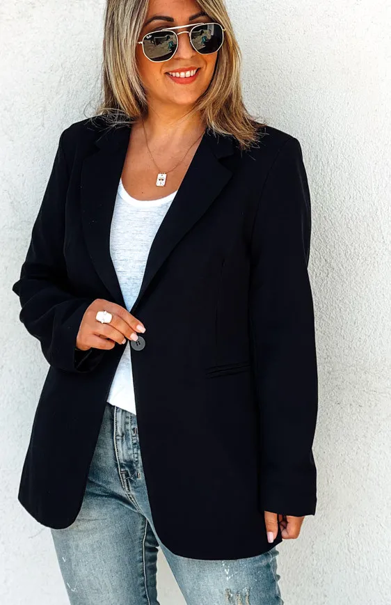 Blazer JANET noir La Petite Boho Blazers Bohèmes 