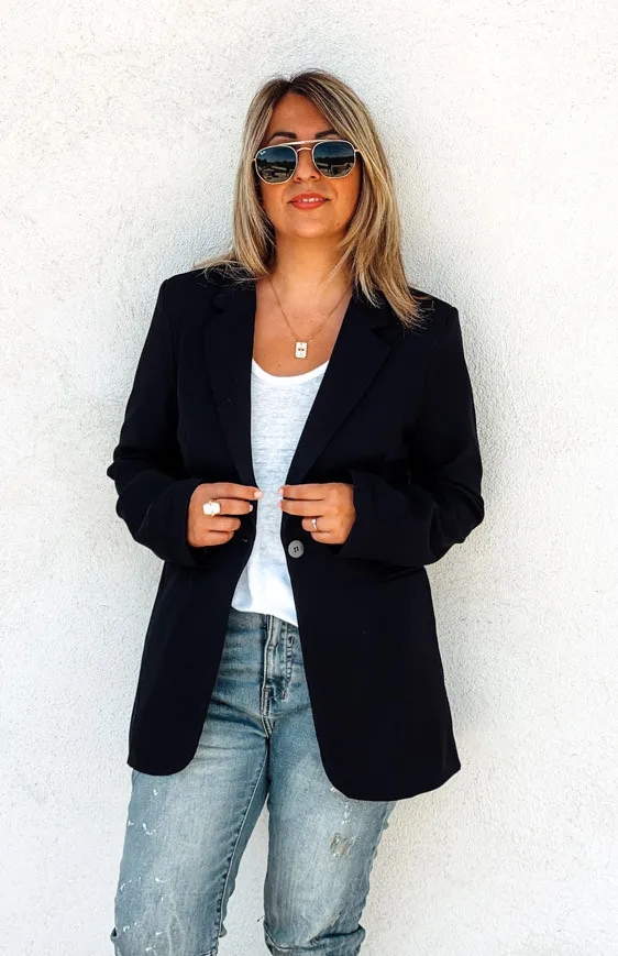 Blazer JANET noir La Petite Boho Blazers Bohèmes 