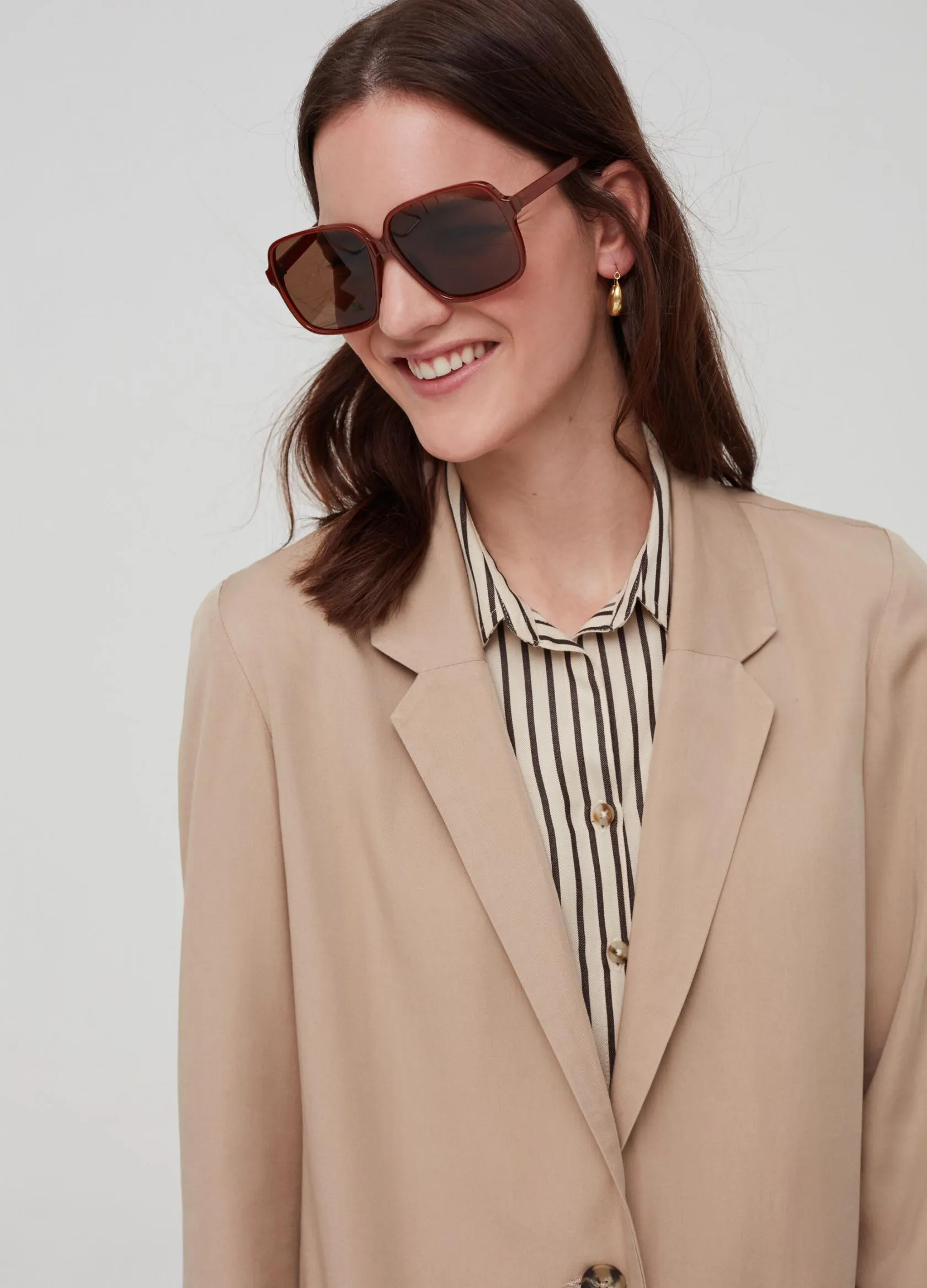 Blazers Femme | 100% Lyocell blazer Beige clair | OVS