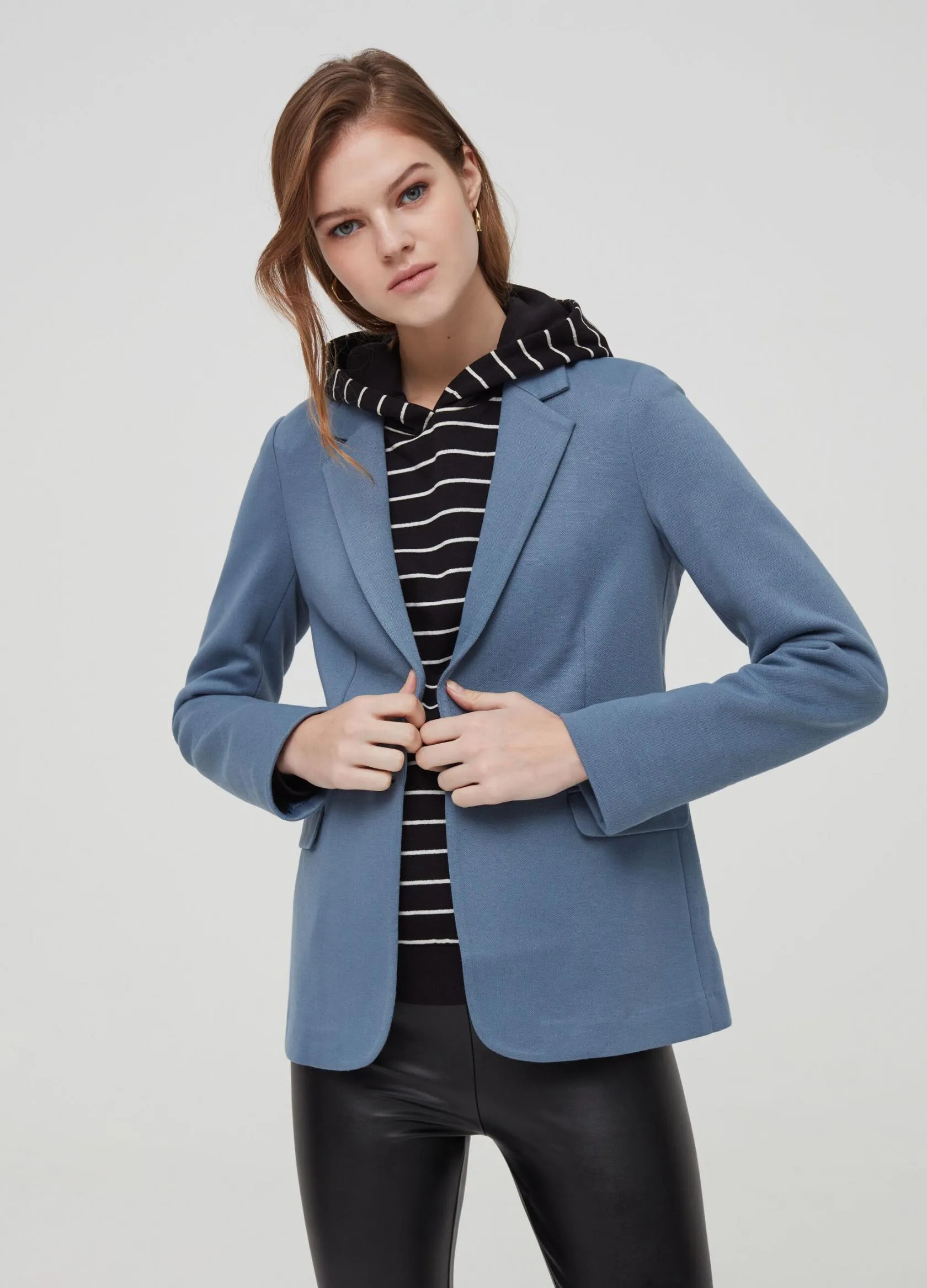 Blazers Femme | Single-breasted blazer with lapels Bleu turquoise | OVS