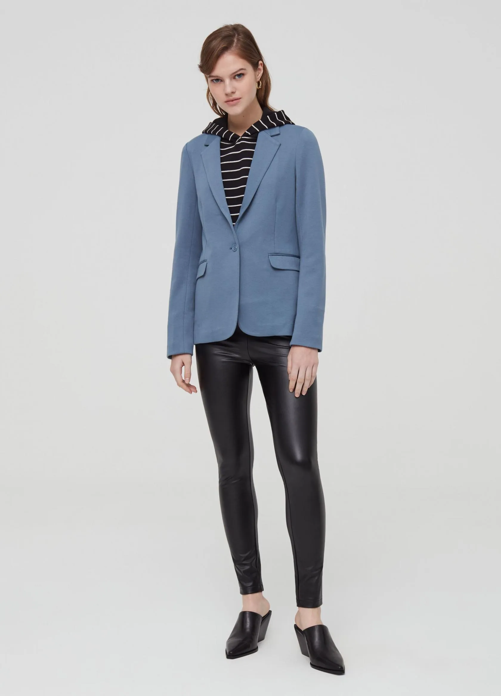 Blazers Femme | Single-breasted blazer with lapels Bleu turquoise | OVS