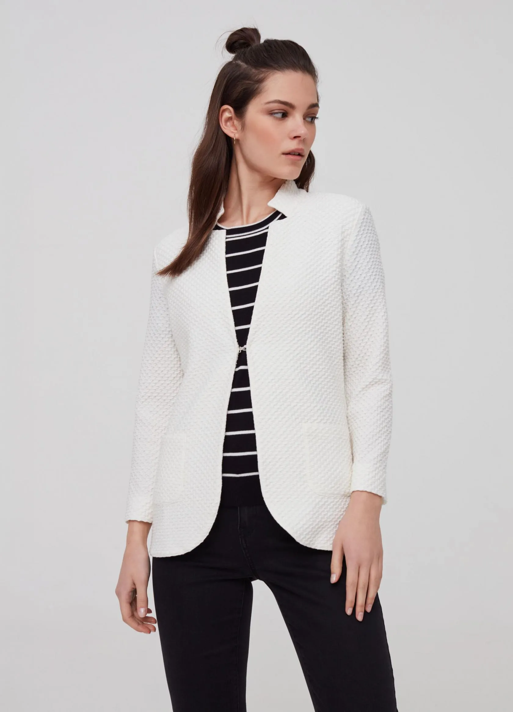 Blazers Femme | Stretch jacket with pockets Blanc optique | OVS