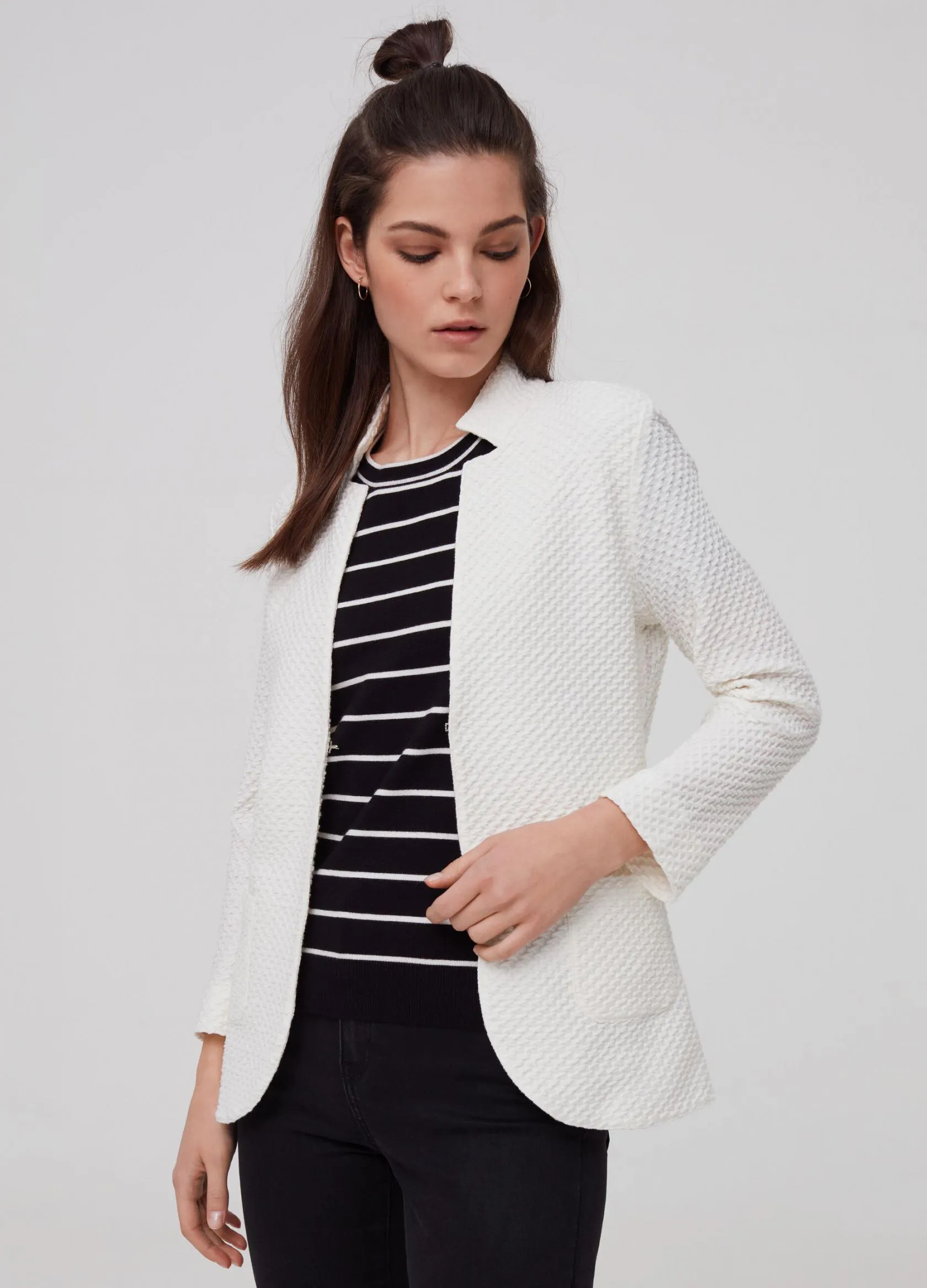 Blazers Femme | Stretch jacket with pockets Blanc optique | OVS