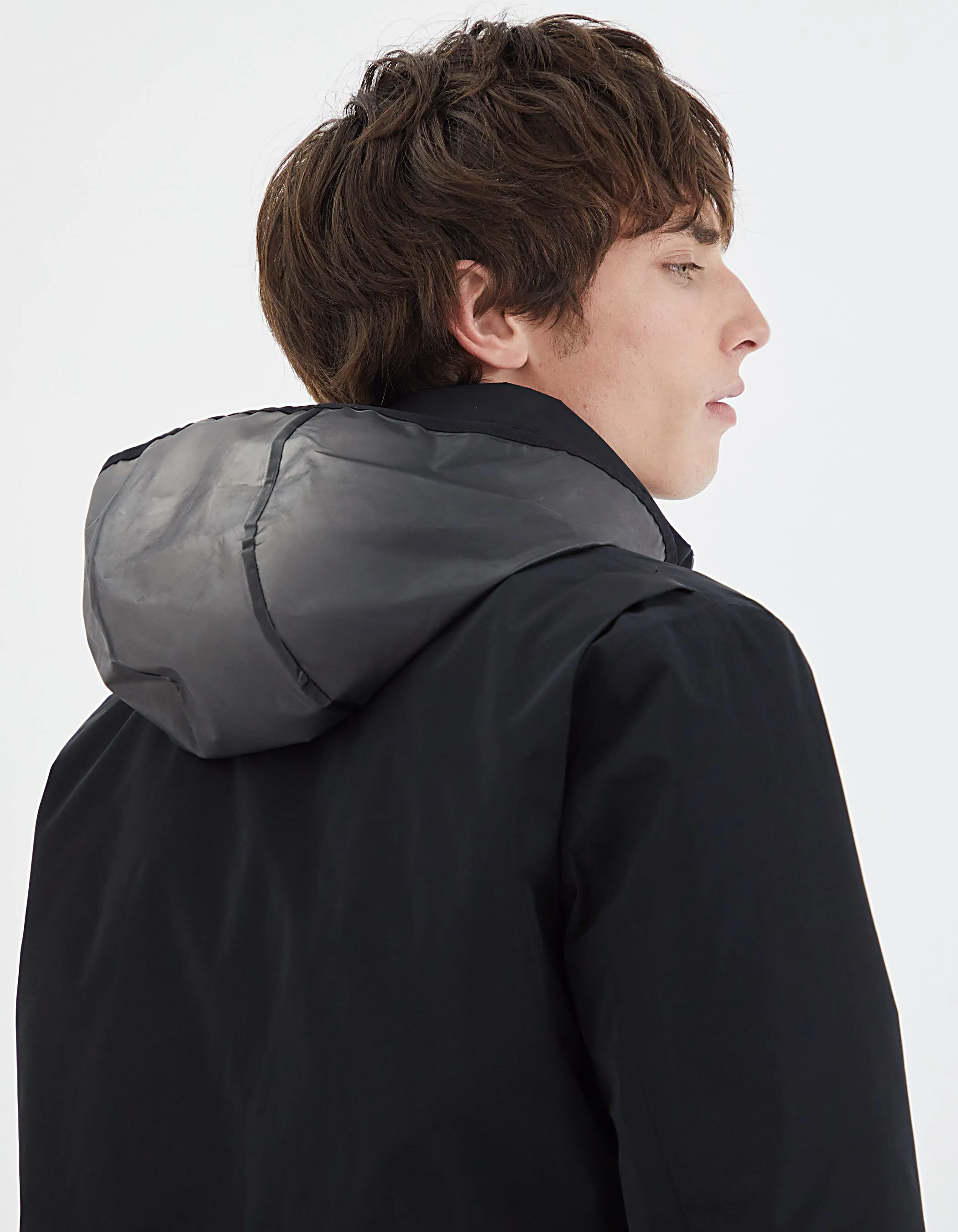 Blouson noir nylon WATERPROOF Homme