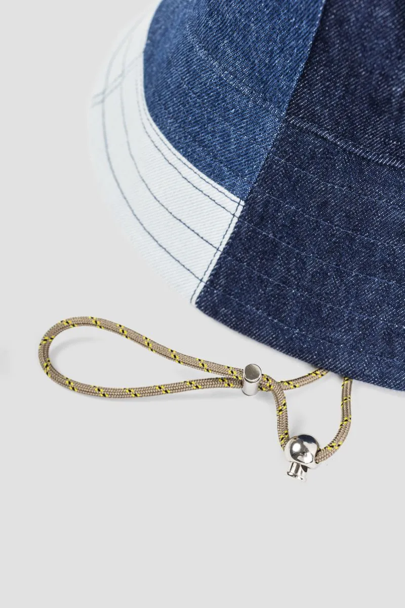 Bob patchwork en denim bleu