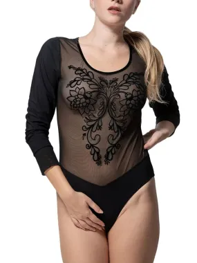 Body manches longues Grace noir - Noir