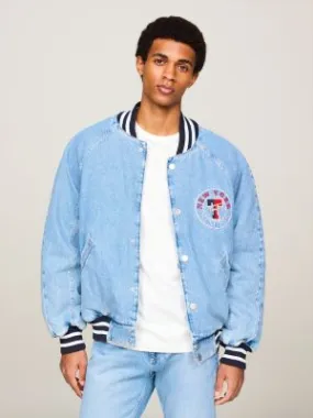 Bomber Letterman Varsity Explorer en denim | Denim | Tommy Hilfiger