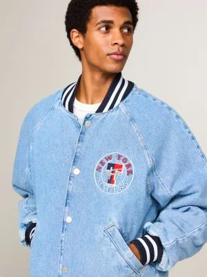 Bomber Letterman Varsity Explorer en denim | Denim | Tommy Hilfiger