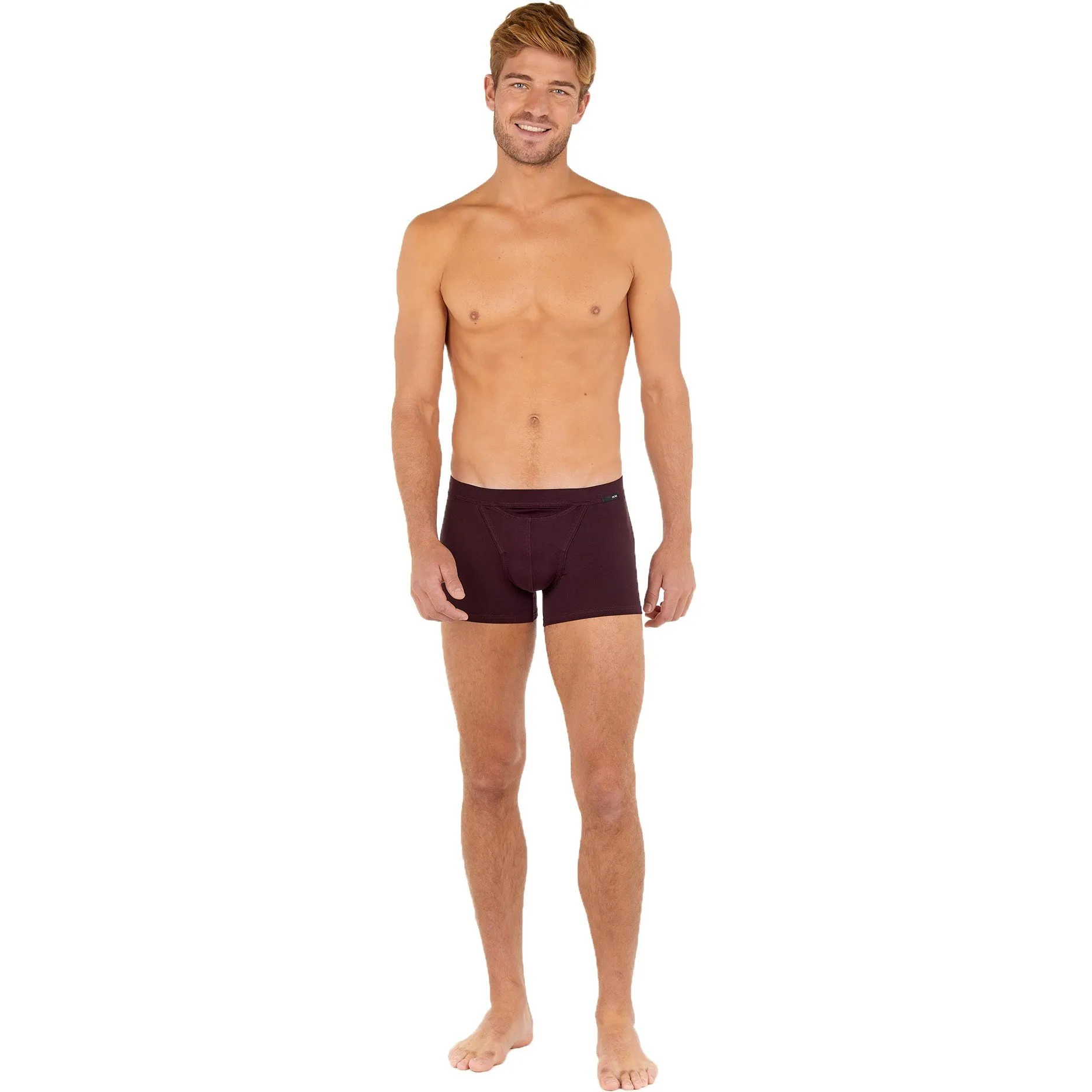 Boxer comfort HO1 Tencel Soft - bordeaux - HOM : vente shorty boxer...