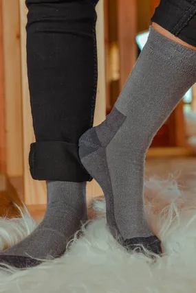 Chaussettes chaudes laine mérinos et soie ultra-solides