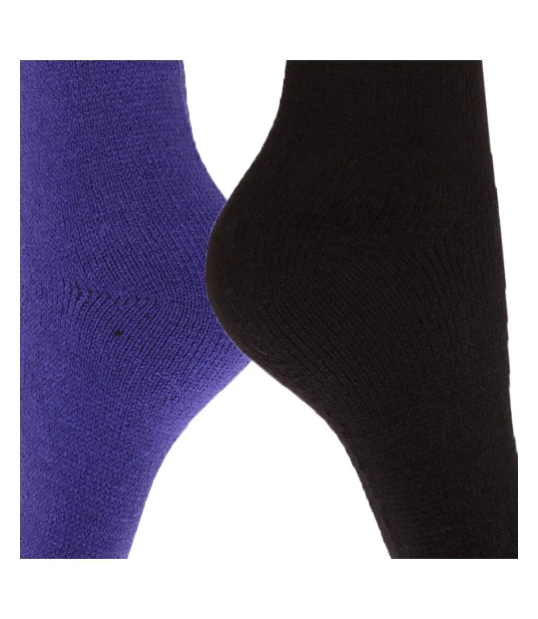 Chaussettes thermiques hautes 2 paires femme violet/noir Chaussettes thermiques hautes (2 paires)