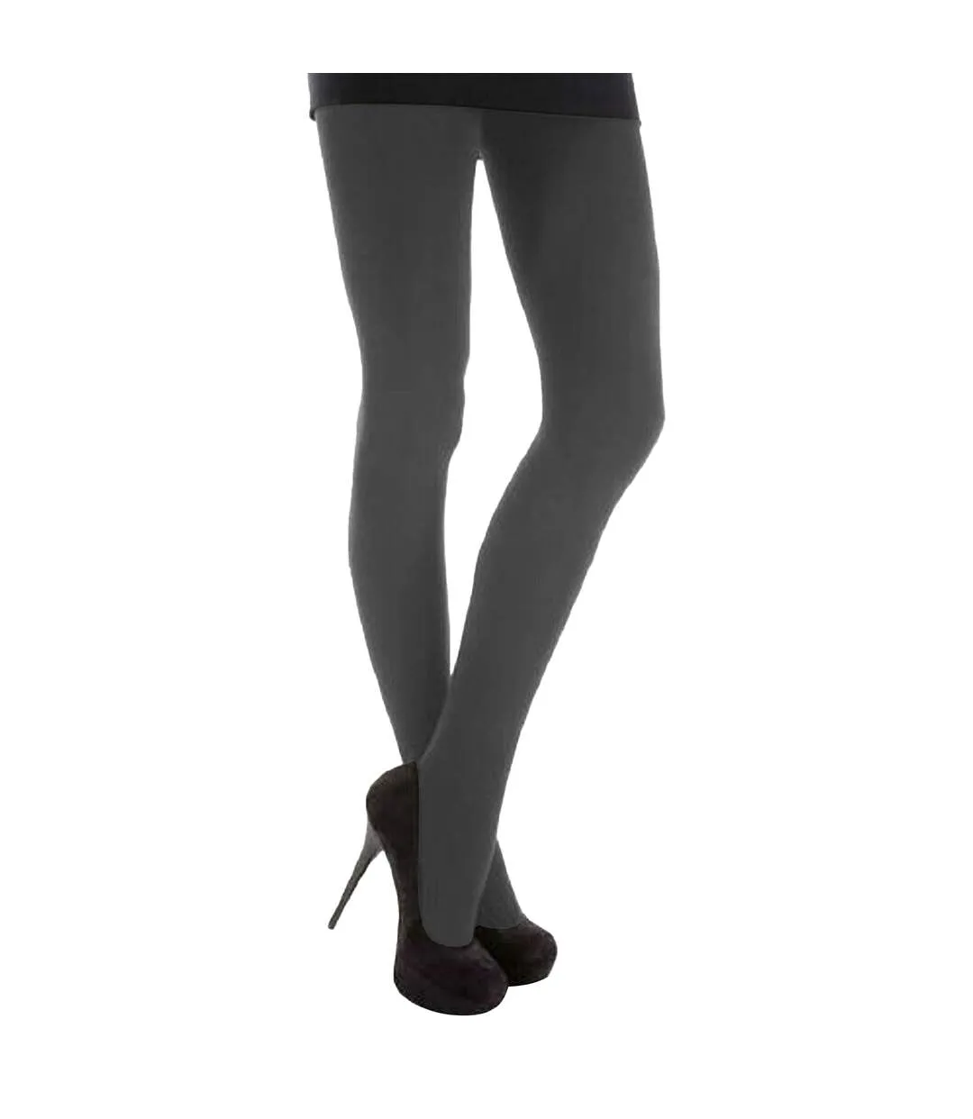 Collants thermiques 300 deniers 1 paire femme gris Silky