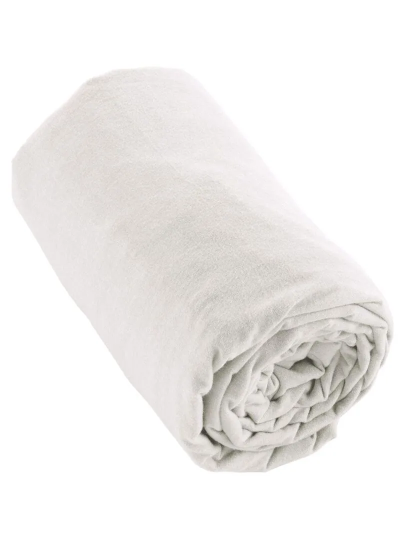 Drap housse en Flanelle de Coton - Blanc