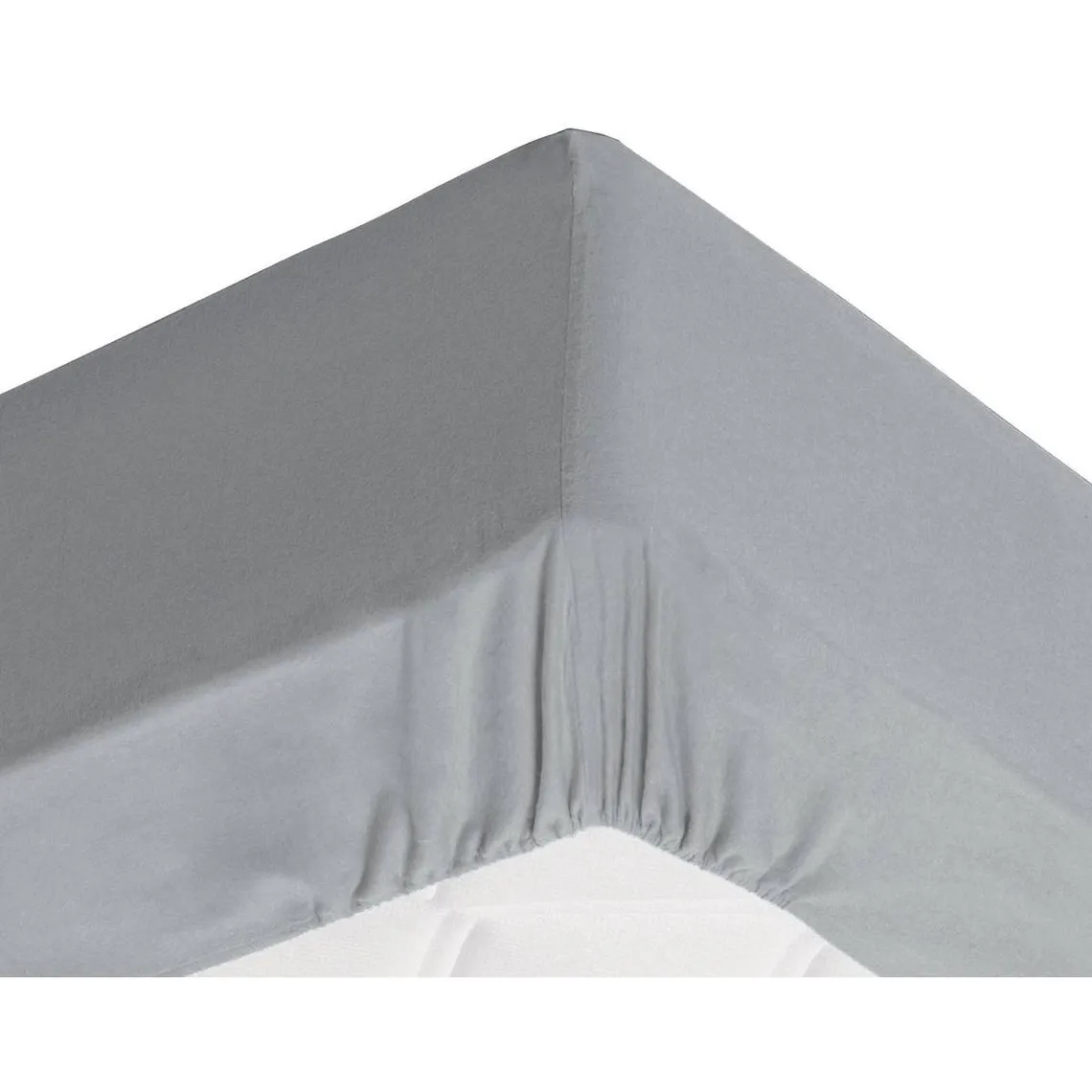 Drap-housse grands bonnets en flanelle Gris | 3 Suisses