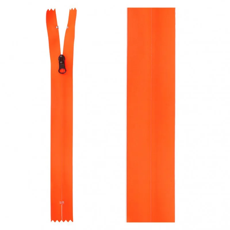 Fermeture Non Séparable Waterproof 20 cm - Orange Fluo