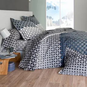 Housse de couette à micro motifs en Coton flanelle THIBAULT Gris | 3 Suisses