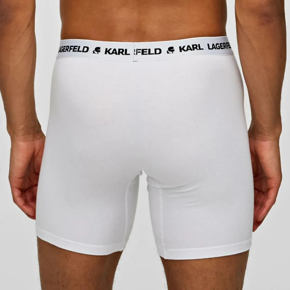 Lot de 3 boxers longs logotes coton Karl Lagerfeld - Blanc | 3 Suisses