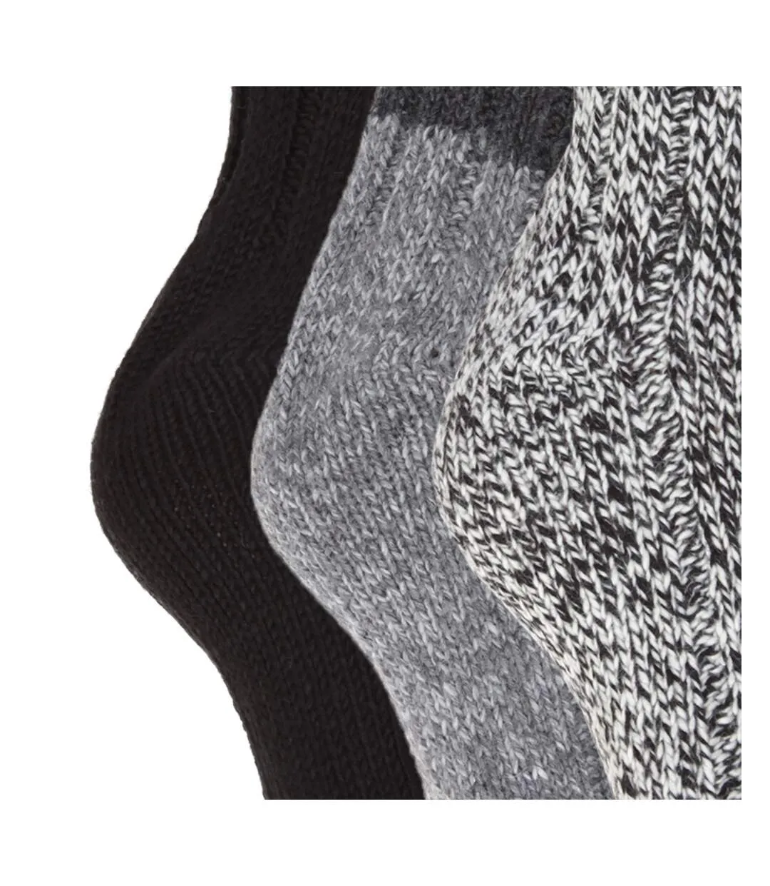 Lot de 3  Chaussettes thermiques épaisses paires femme noir FLOSO