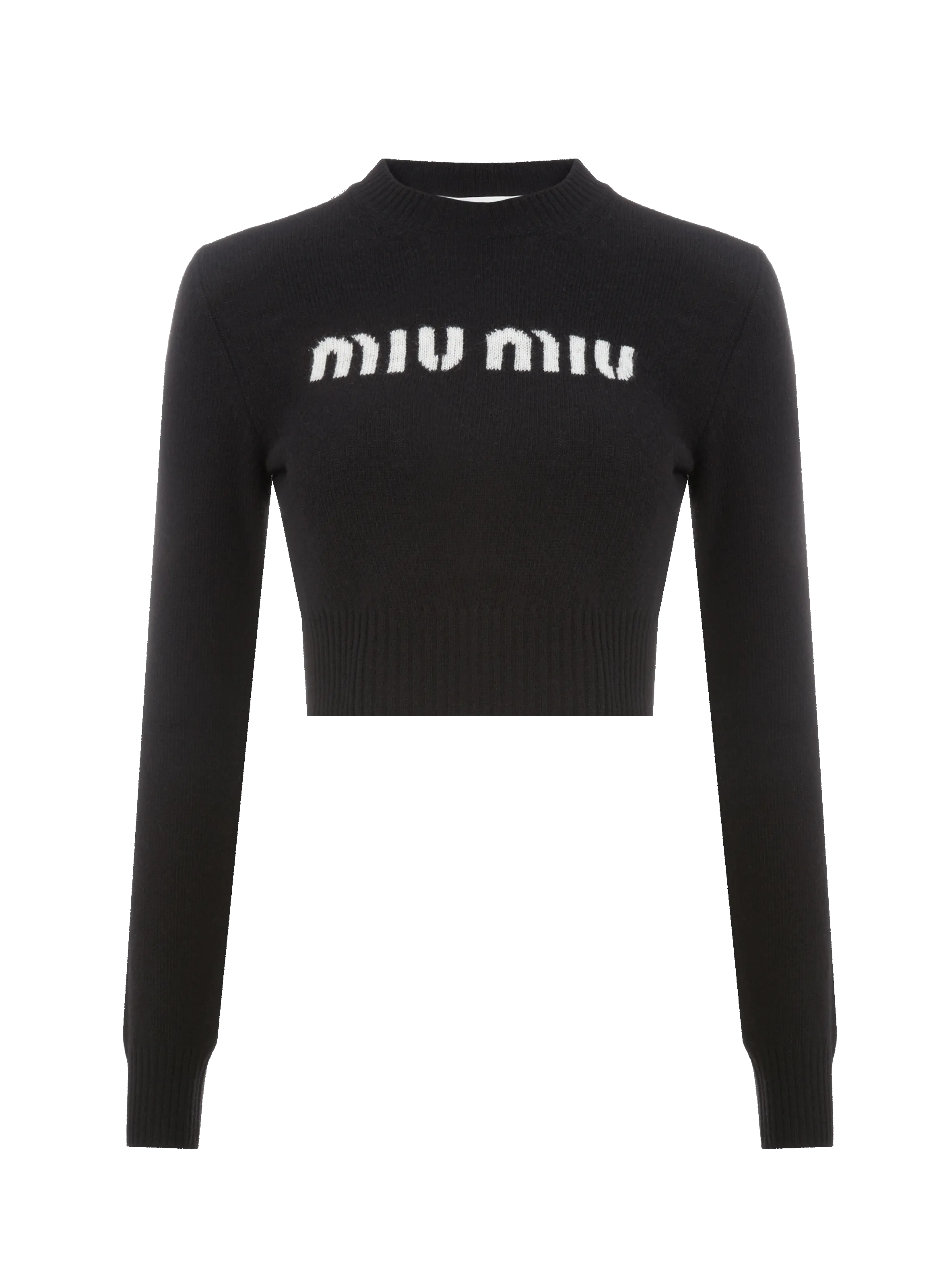 MIU MIU  Pull en cachemire et ligne  - Noir