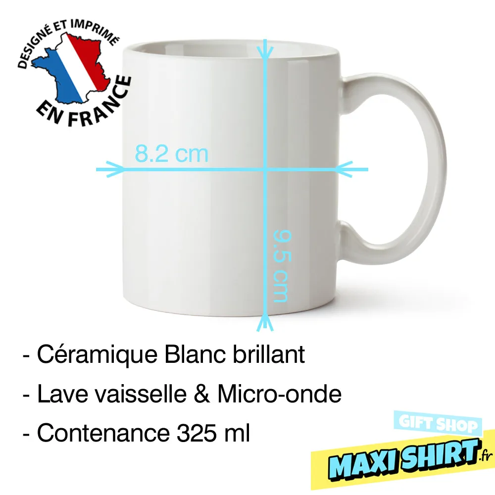 Mug Moto personnalisable avec votre texte | idée cadeau motard fan harley davidson | en céramique | Blanc brillant