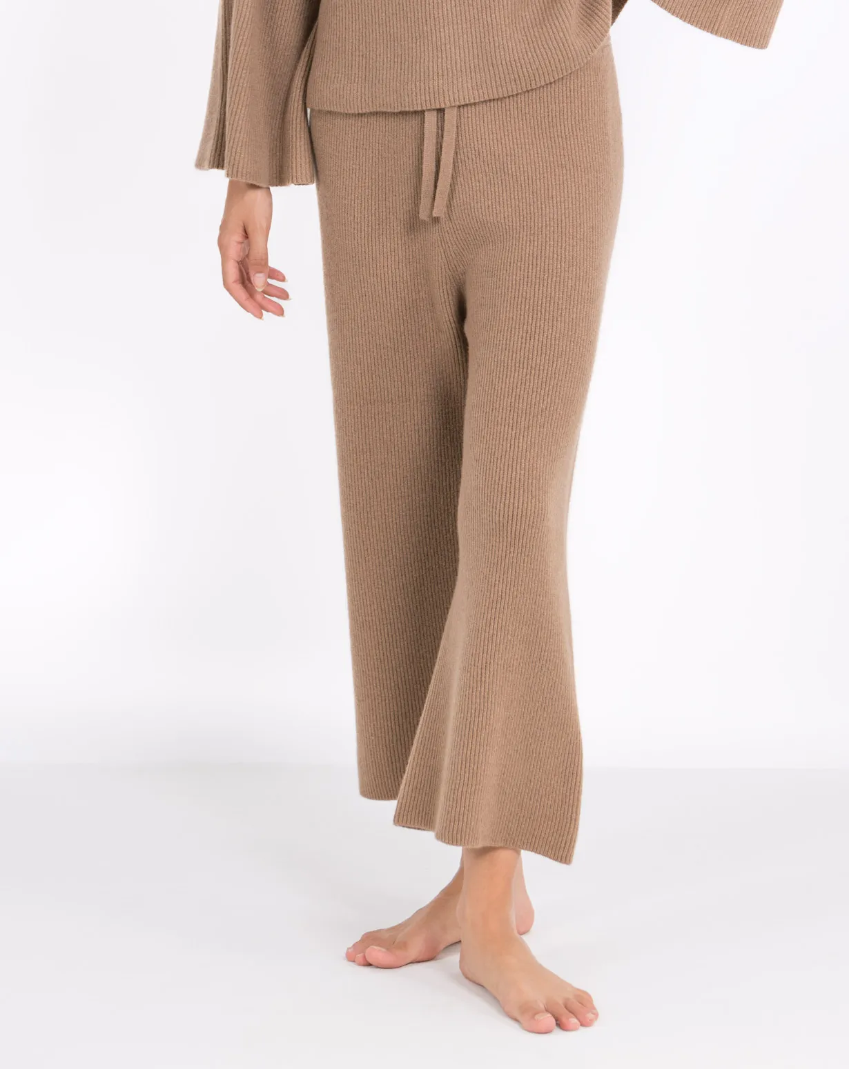 Pantalon Femme Longueur 3/4 en Cachemire