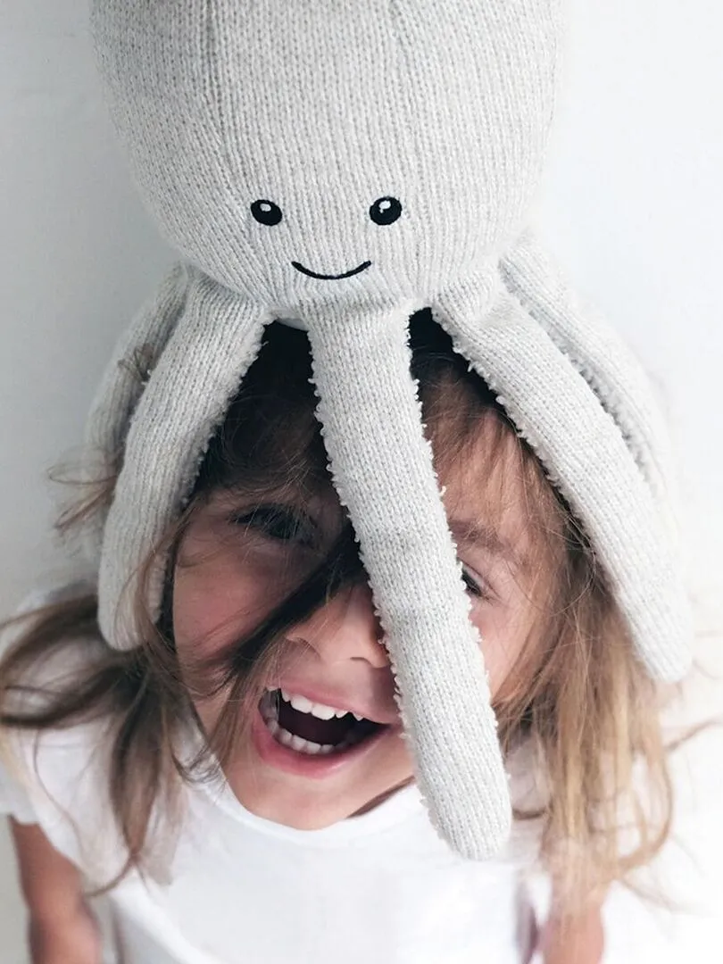 Peluche bluetooth octopus Olly écru - Ecru