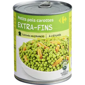 Petits pois carottes extra-fins à l'étuvée CARREFOUR