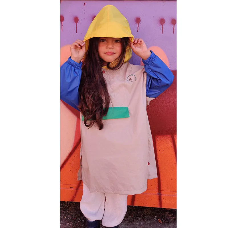 POULE PARTY - PONCHO DE PLUIE EVOLUTIF JAUNE - littlecasba.com