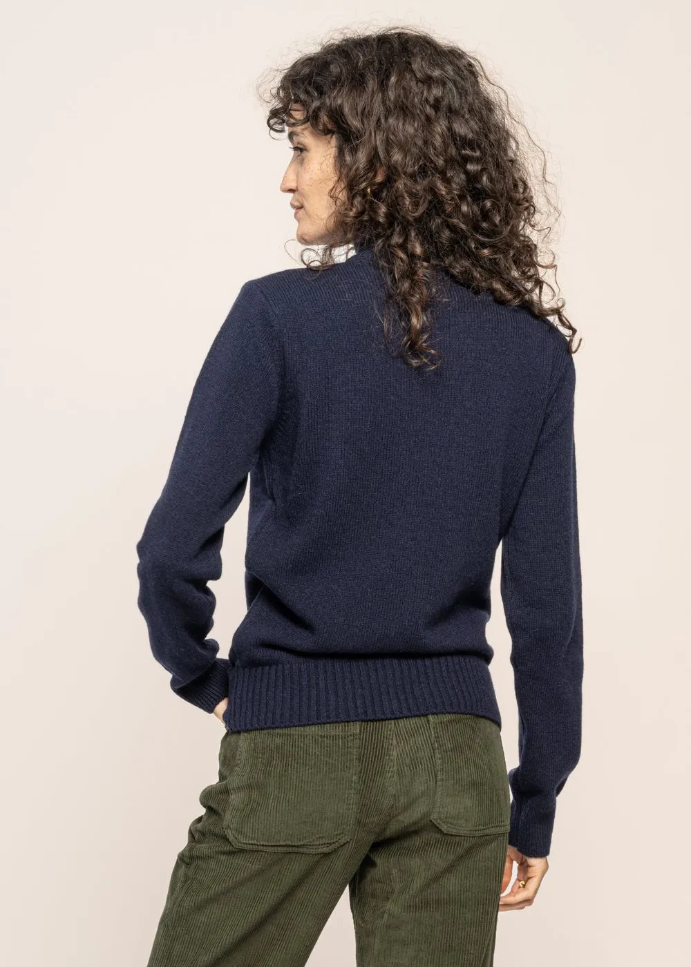 Pull en cachemire recyclé | bleu "ada - blu mora" femme - Rifò