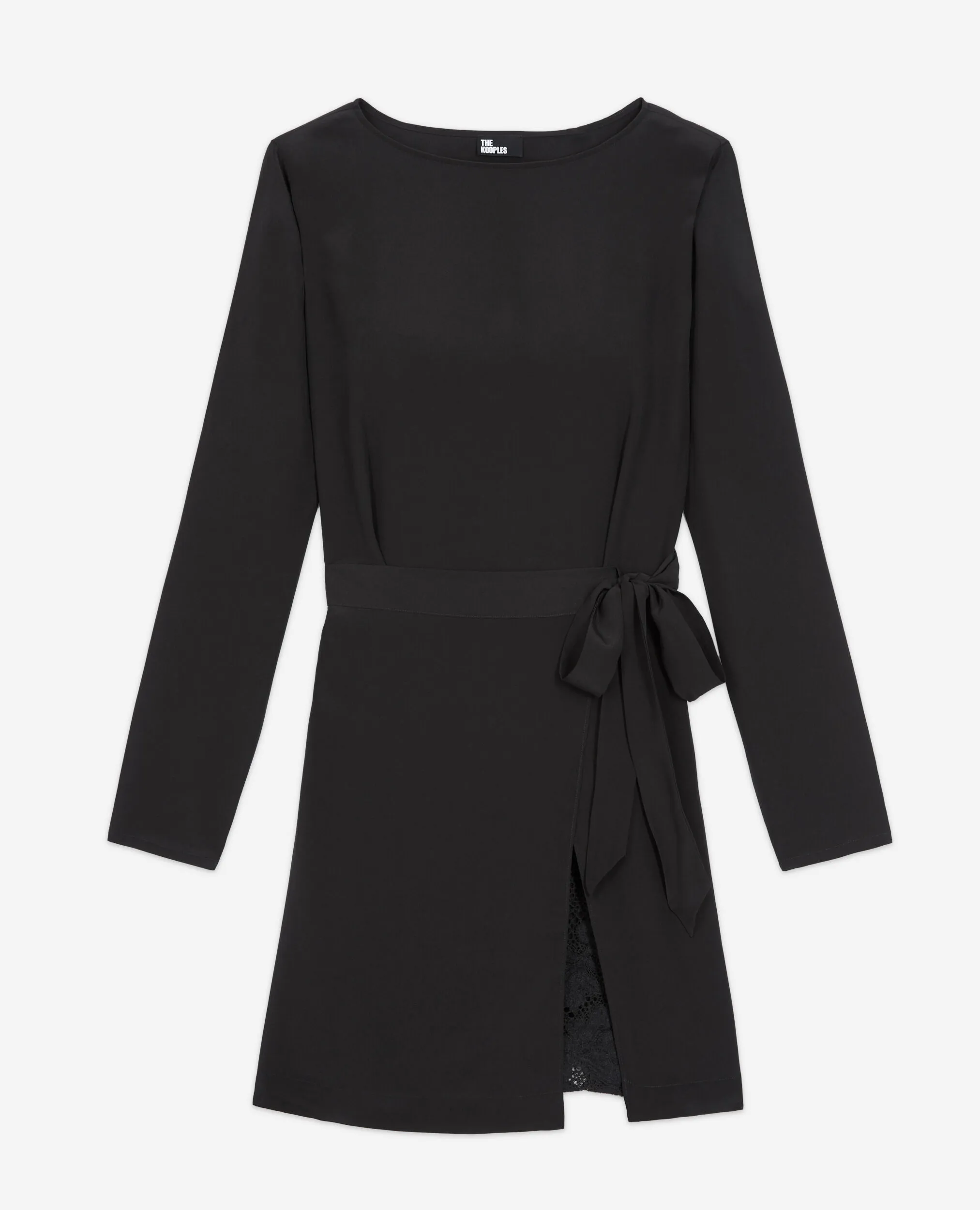 Robe courte en soie noire