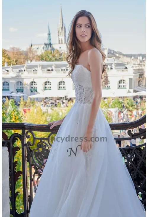 Robe de Mariage Pas Cher Bustier Transparent | Les Robes de Mariage