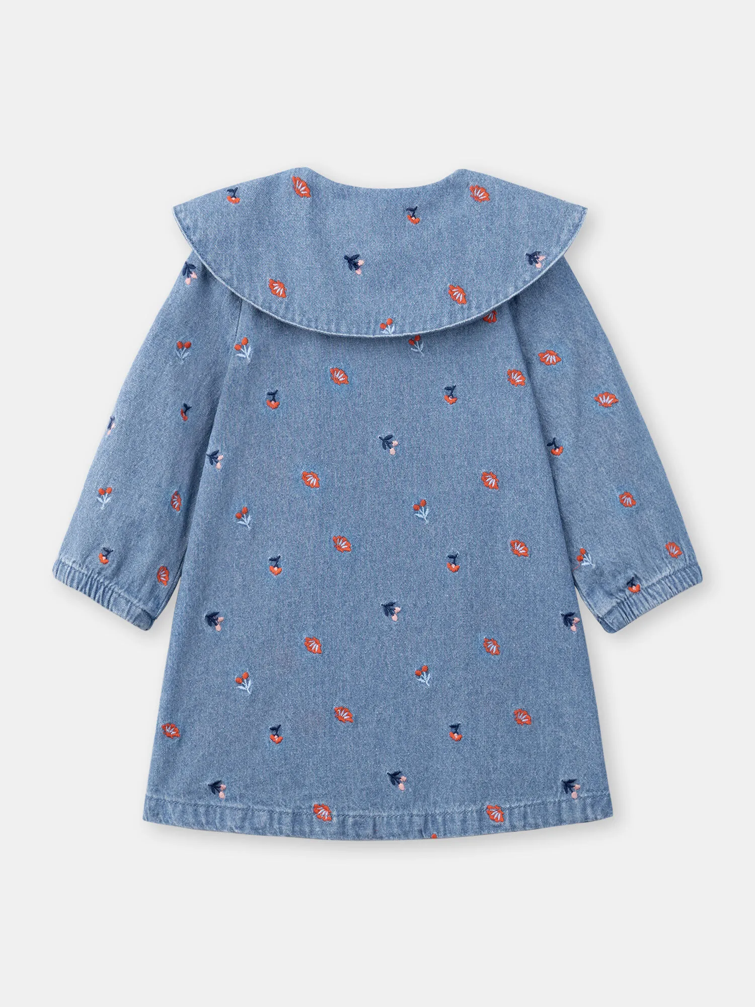 Robe en denim avec col claudine