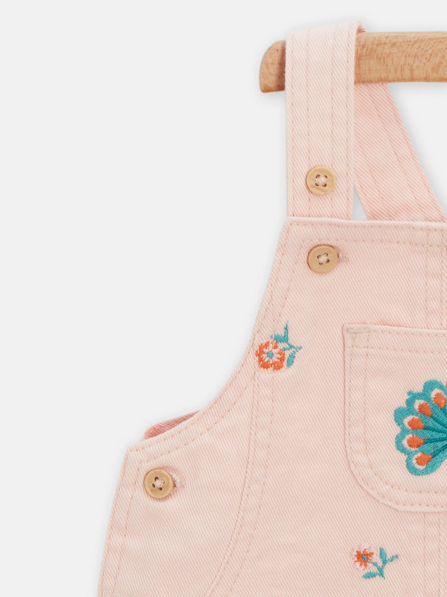 Robe en denim rose pour bébé fille