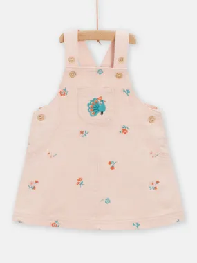 Robe en denim rose pour bébé fille