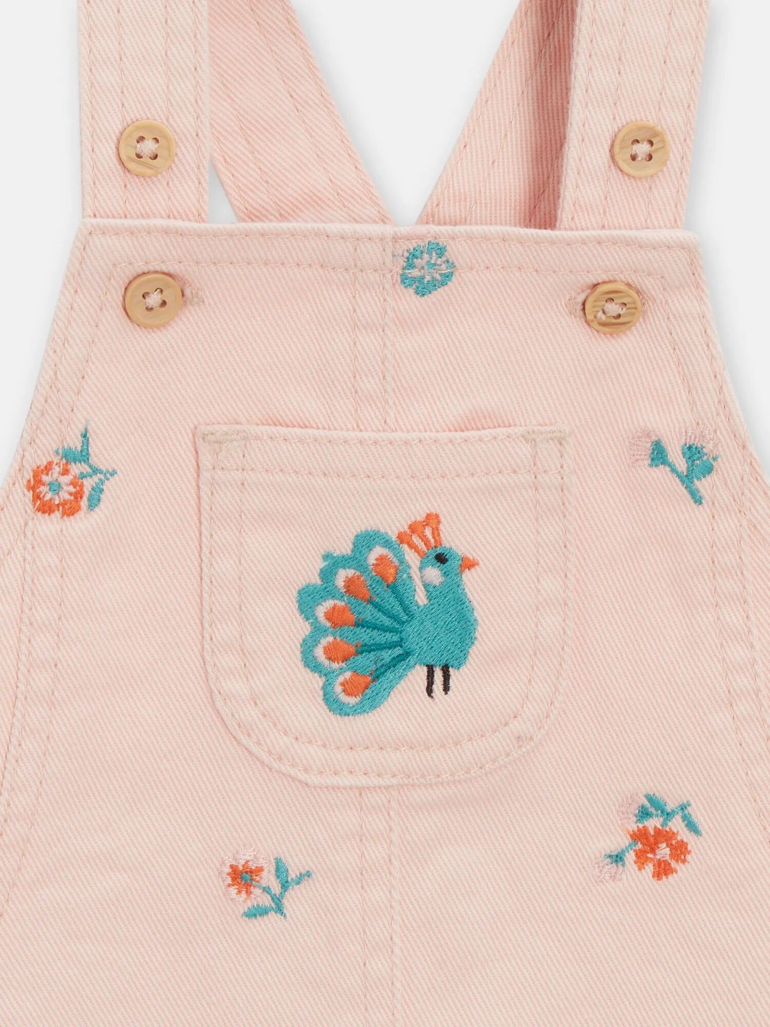 Robe en denim rose pour bébé fille