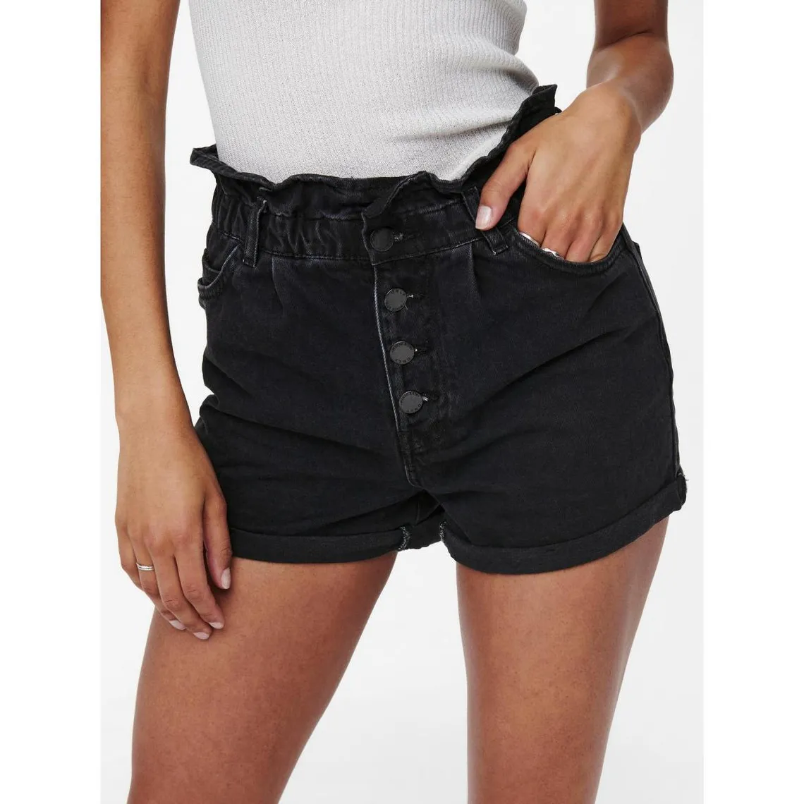 Short en denim Mi-cuisse noir Noor | 3 Suisses