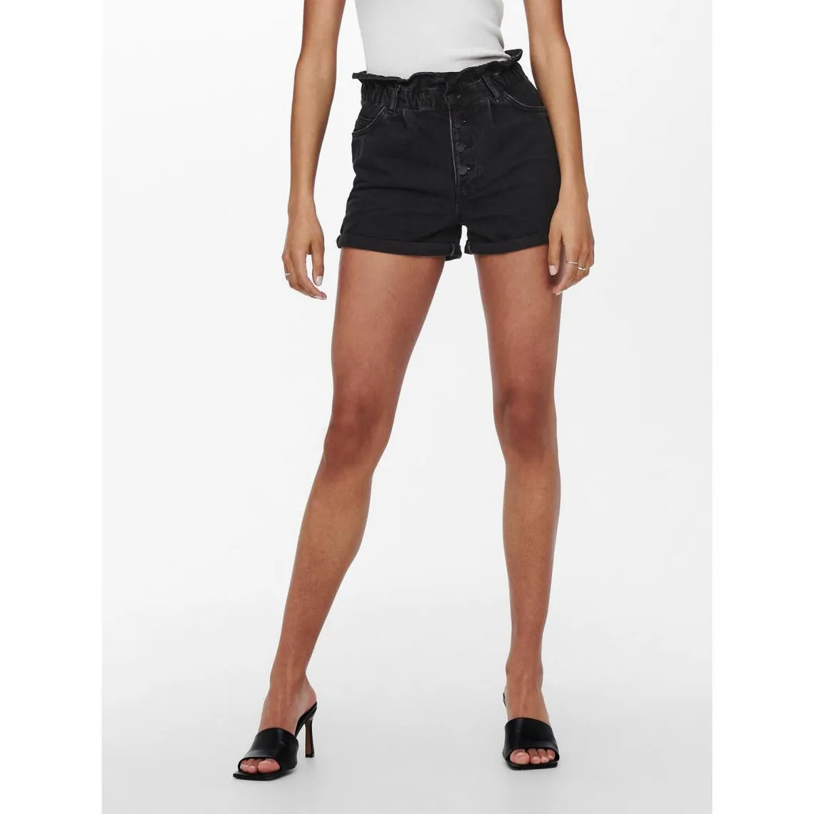 Short en denim Mi-cuisse noir Noor | 3 Suisses